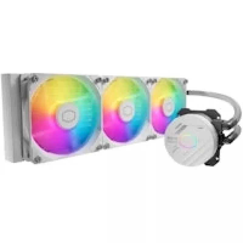 Skysčio aušinimo rinkinys Cooler Master MasterLiquid 360L Core ARGB White 12 cm ventiliatoriai