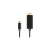 Vaizdo kabelio adapteris LANBERG CA-CMHD-10CU-0030-BK, USB Type-C į HDMI 2.0, 3 m, 18 Gbit/s, 4K