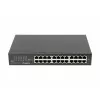 Nevaldomas jungiklis LANBERG RSGE-24 — 24× Gigabit Ethernet 1U, montuojamas į stelažą, juodas