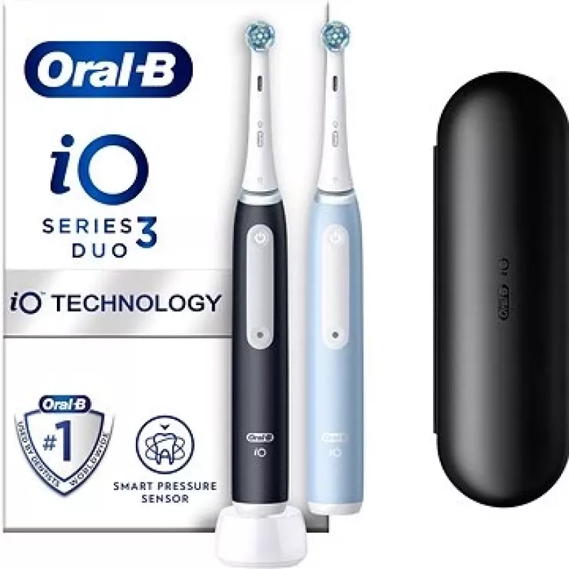 Oral-B iO3 serijos elektrinis dantų šepetėlis, juodas