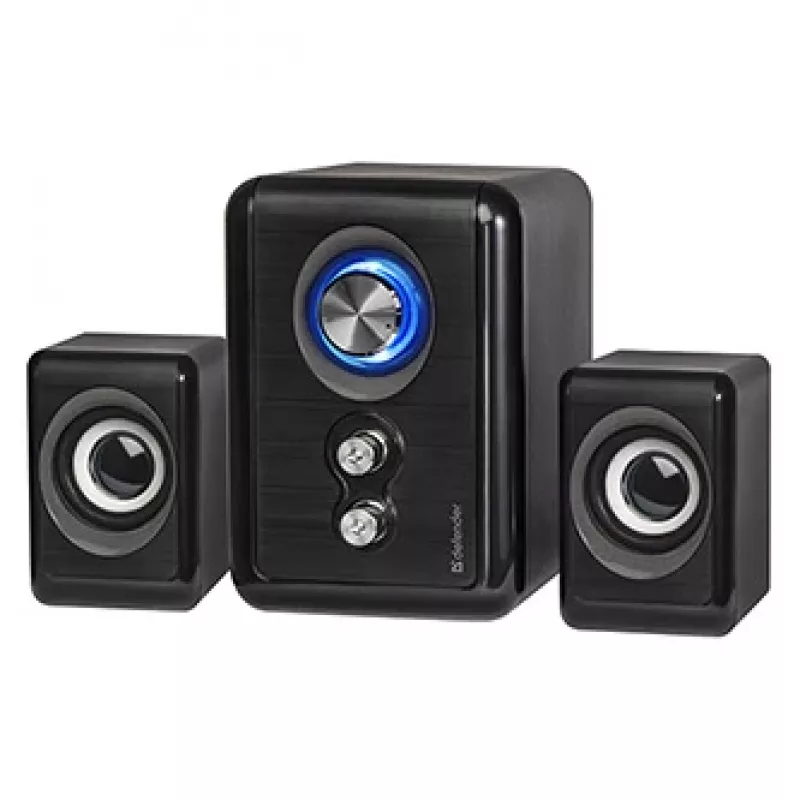 DEFENDER V11 11 W laidiniai 2.1 staliniai garsiakalbiai, USB 5 V, juodi
