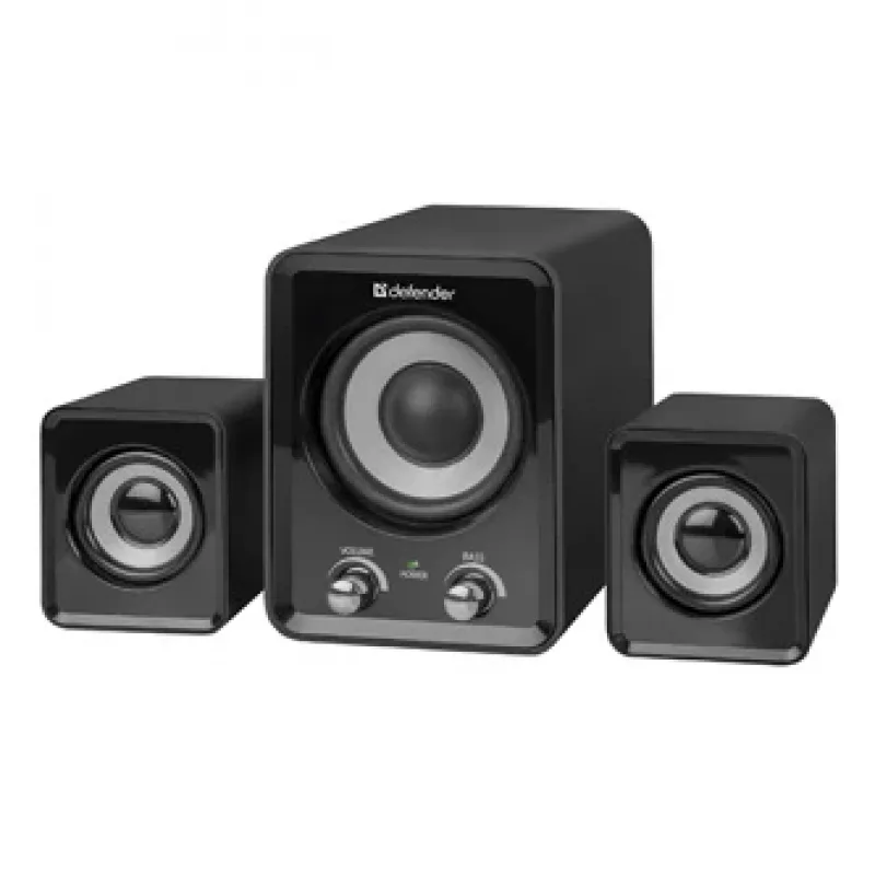 Garsiakalbių sistema DEFENDER Z4 laidinė 2.1, 11 W RMS, juoda, USB 5V maitinimas, 3,5 mm ausinių išvestis