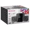Defender V12 65212 2.1 garsiakalbių komplektas kompiuteriui, 11 W, 5 W žemųjų dažnių garsiakalbis, maitinimas per USB, LED apšvietimas, juodas, 115 x 130 x 223 mm
