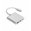 USB-C adapterio stotelė TB AKTBXVAU3HMPDAV — 3 viename: HDMI + USB-A + USB-C PD, sidabrinė