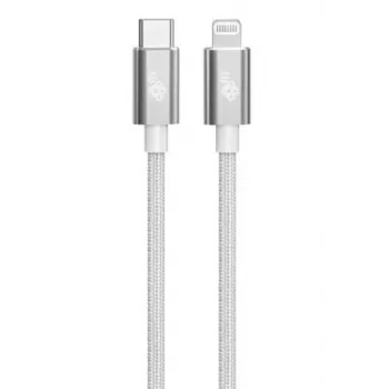 TB laidas USB-C – Lightning pintas 1 m, sidabrinis