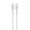 USB C - USB C laidas 1m silikoninis baltas