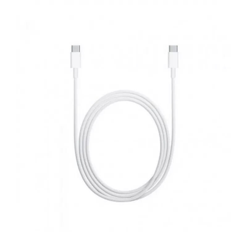 USB C - USB C laidas 1m silikoninis baltas