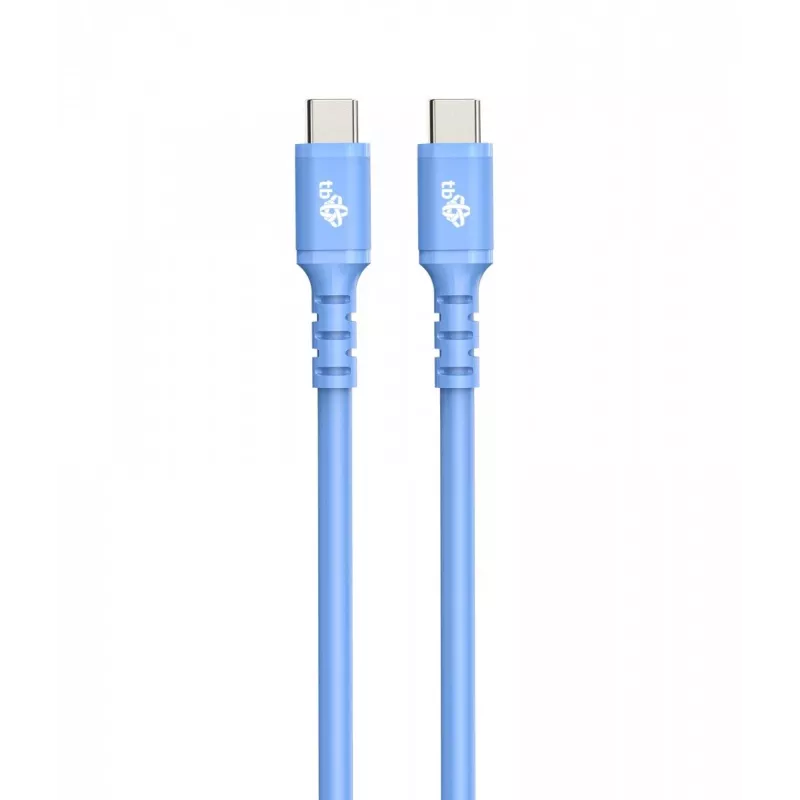 USB C – USB C laidas 1 m, silikoninis, mėlynas
