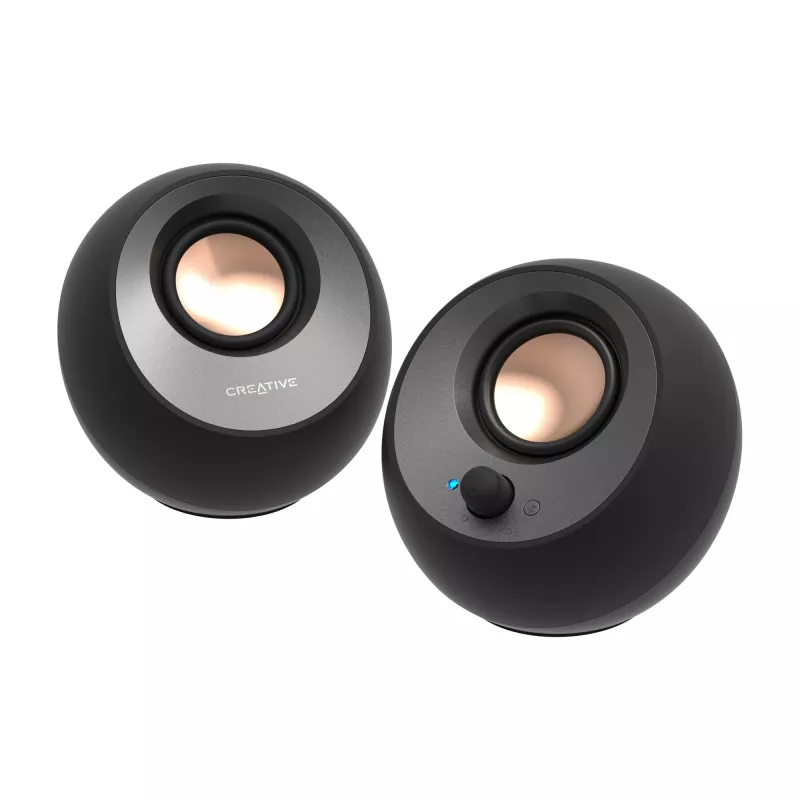 Kolonėlės CREATIVE Pebble V3 2.0 USB-C, 8W RMS, 16W Peak, Bluetooth 5.0, Clear Dialog