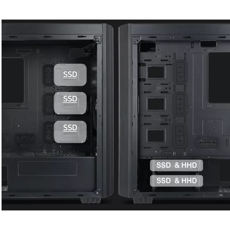 Gembird Fornax K500 ATX kompiuterio korpusas, Midi Tower, Juodas