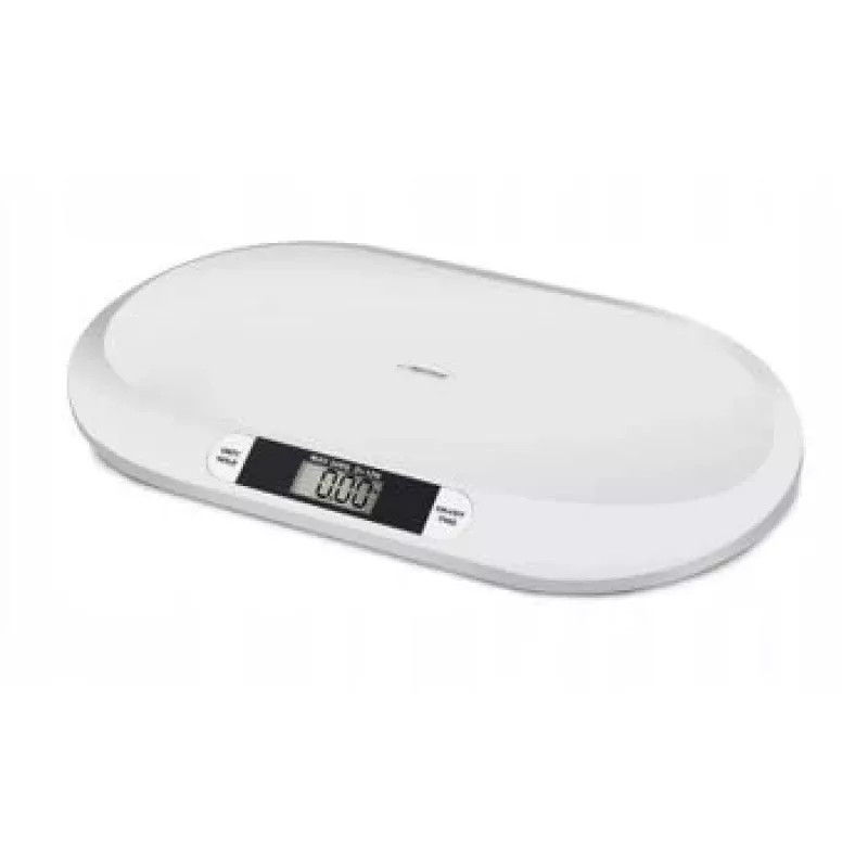 Elektrinės kūdikių svarstyklės ESPERANZA EBS019 – talpa 0,03–20 kg, padala 0,01 kg, didelis LCD ekranas 60×25 mm, balta