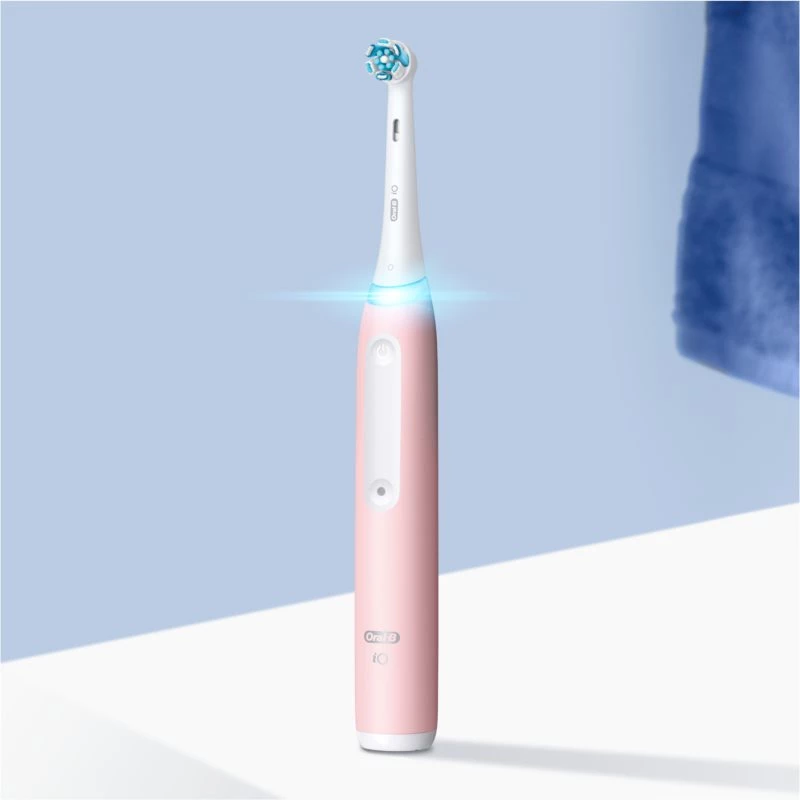 Oral-B iO3 Series elektrinis dantų šepetėlis suaugusiems, Blush Pink, 3 režimai