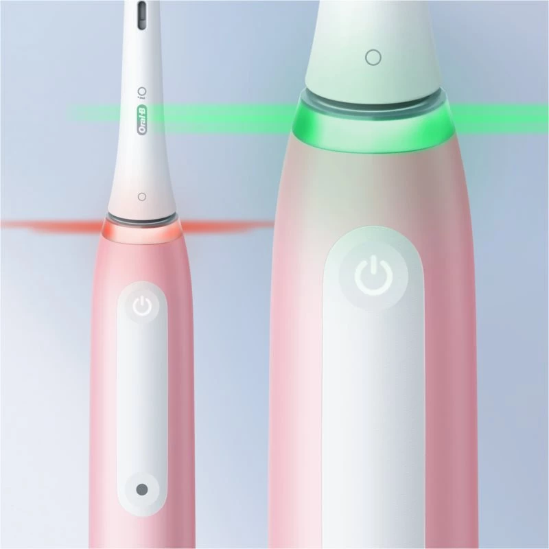 Oral-B iO3 Series elektrinis dantų šepetėlis suaugusiems, Blush Pink, 3 režimai
