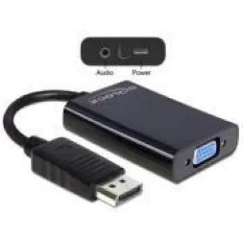 Vaizdo signalo adapteris DeLOCK 65439, DisplayPort → VGA (D-Sub) su garso išvestimi