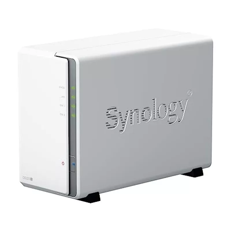 Synology DiskStation DS223J NAS / saugojimo serveris, stalinis, Realtek RTD1619B, 1 GB DDR4, DiskStation Manager, baltas