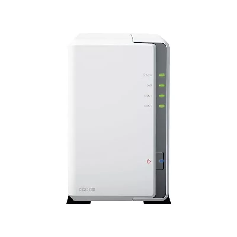Synology DiskStation DS223J NAS / saugojimo serveris, stalinis, Realtek RTD1619B, 1 GB DDR4, DiskStation Manager, baltas
