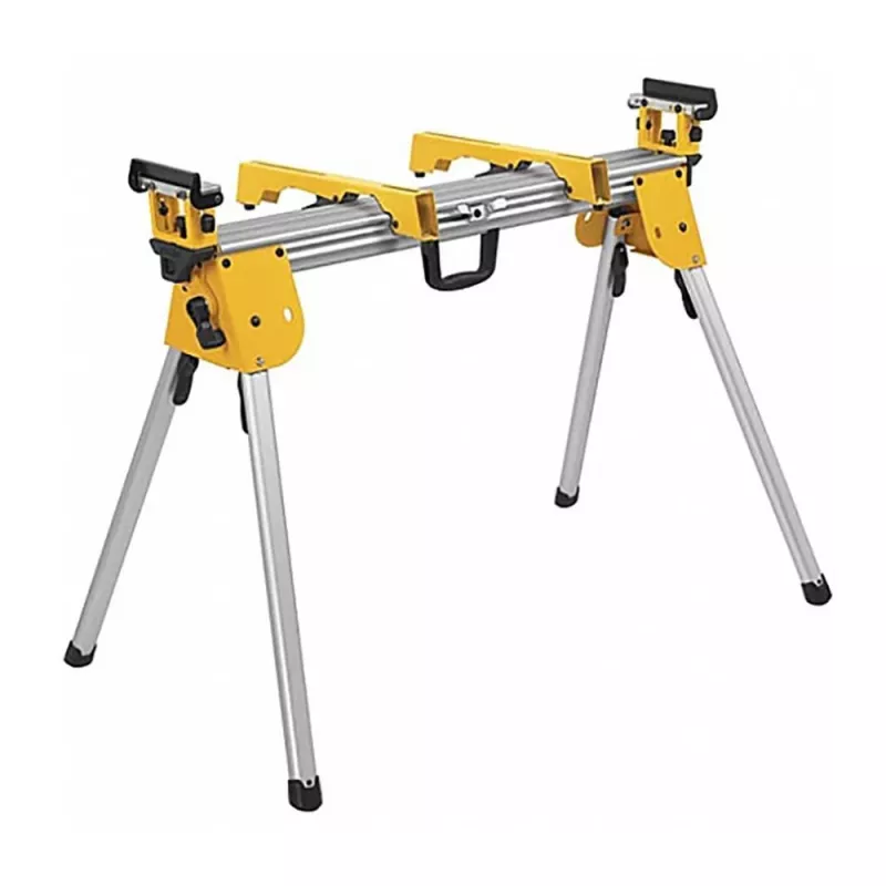Stovas kampiniam pjūklui DeWalt DE7033 – aliumininis sulankstomas, 4 kojos, išplečiamas iki 2,5 m, talpa 227 kg, 16 kg