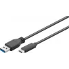 Wentronic Goobay USB 3.0 SuperSpeed laidas USB-C™, juodas, 2 m - USB 3.0 kištukas (A tipas) > USB-C kištukas (71221)