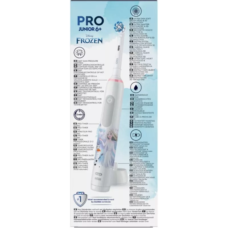 Sukamasis dantų šepetėlis vaikams Oral-B PRO Junior Frozen