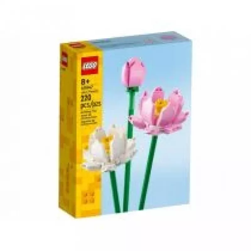 LEGO 40647 Lotosų gėlės — Botaninė kolekcija, modulinis modelis, 220 detalių, aukštis 300 mm, nuo 8 metų