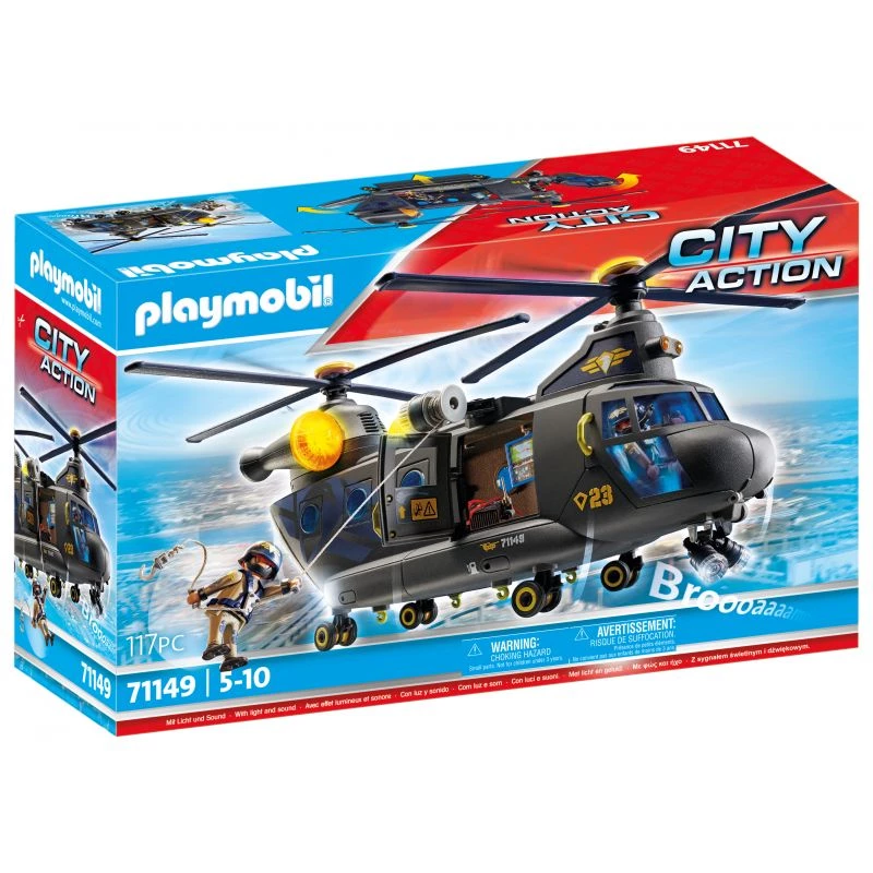 Žaidimų rinkinys Playmobil City Action 71149 su policijos figūrėlėmis ir transporto priemonėmis