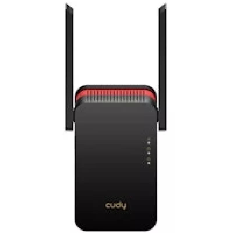 Wi-Fi signalo stiprintuvas Cudy RE3000 2400–5000 MHz, 802.11ax/ac/n/g/b/a, Ethernet 100 Mbps, išorinė antena, juoda/raudona