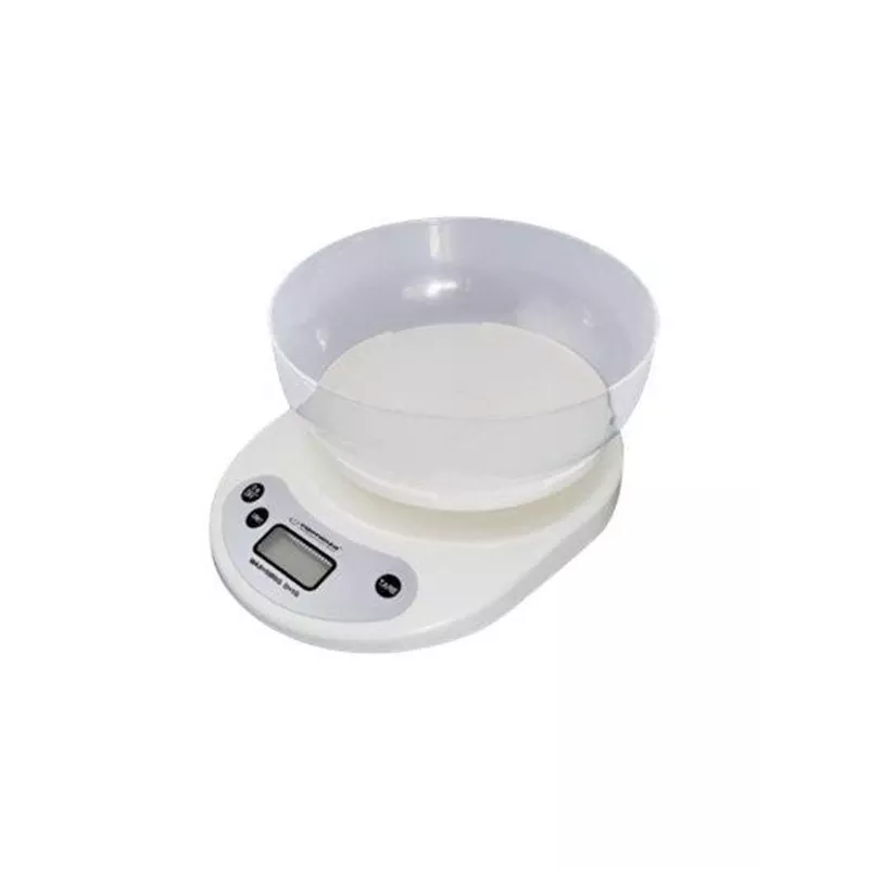 Virtuvinės elektrinės svarstyklės ESPERANZA EKS007 – 5 kg talpa, 1 g tikslumas, balta