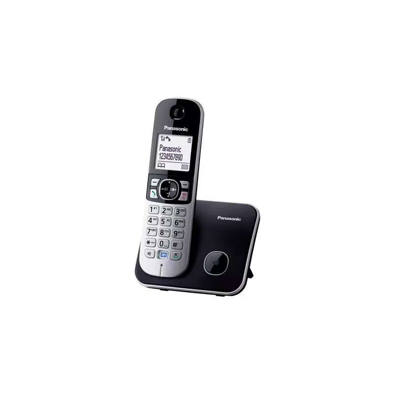 Panasonic KX-TG6811 DECT belaidis telefonas su skambučio ID, juodas