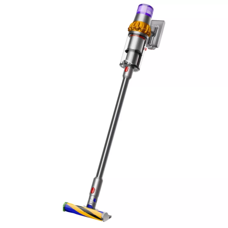 Belaidis dulkių siurblys Dyson V15 Detect Absolute, nikelio/gelsvos spalvos, 446986-01
