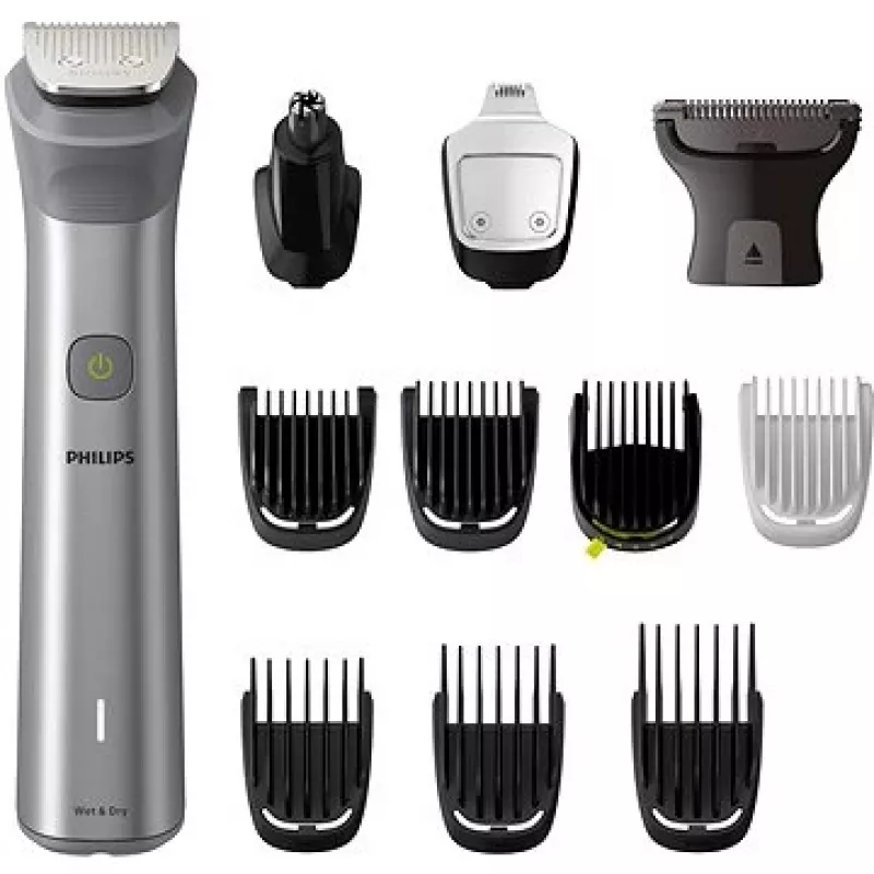 Philips All-in-One Trimmer MG5940/15 Series 5000, Nerūdijantis plienas, 0,5 mm, 1,6 cm, 1 mm, Barzda, Ausys, Nosis, Baterija