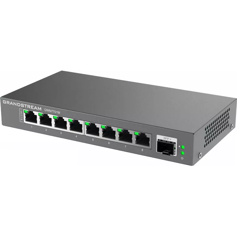 Grandstream Networks GWN7701M tinklo jungiklis, nevaldomas, 2.5G Ethernet (100/1000/2500), juodas