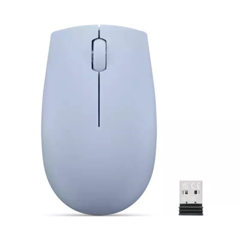 Belaidė ambidekstrinė pelė Lenovo GY51L15679 – Frost Blue, RF 2,4 GHz, 1000 DPI, 3 mygtukai, AA baterija