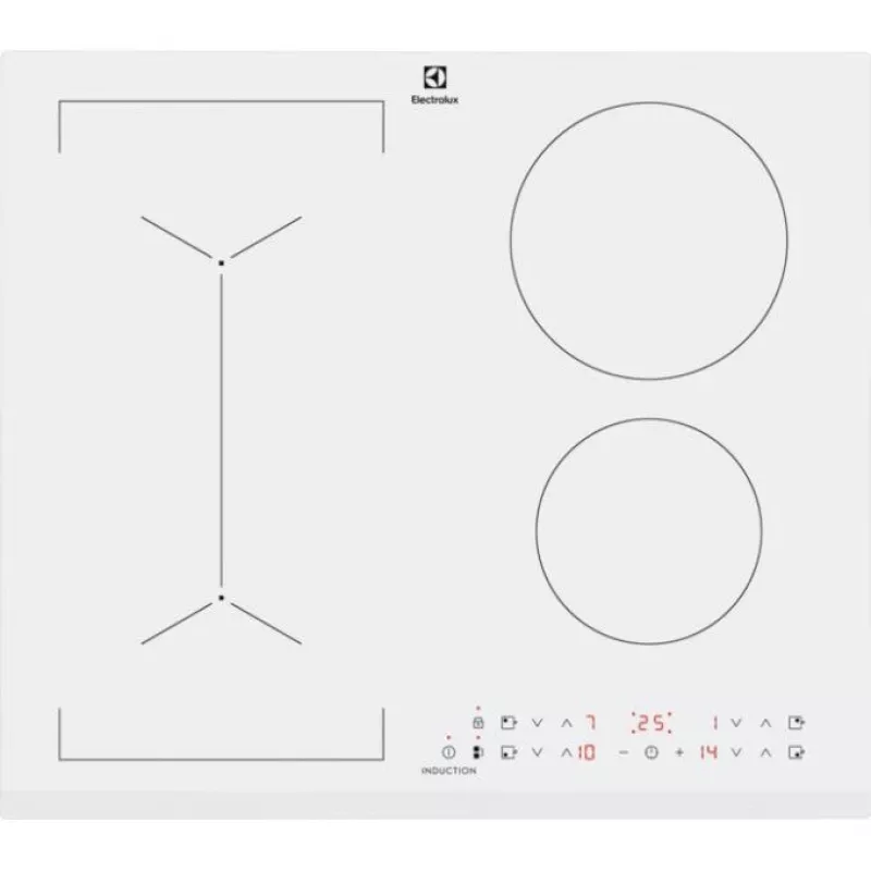 Elektrolux LIV63431BW balta įmontuojama 59 cm indukcinė kaitlentė, 4 zonos