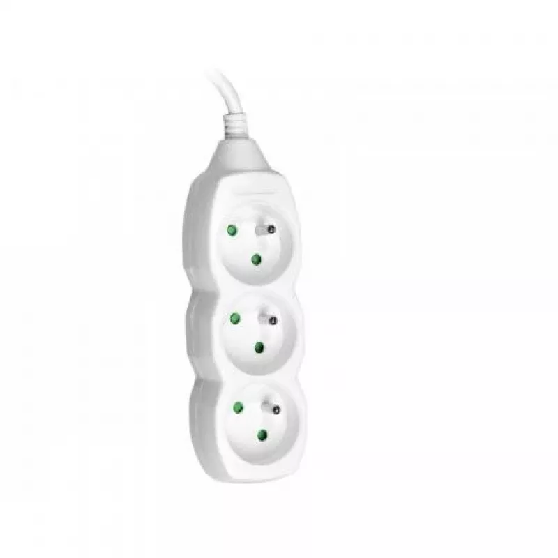 Tracer PowerCord ilginimo laidas, 3 lizdai, 3 m, baltas