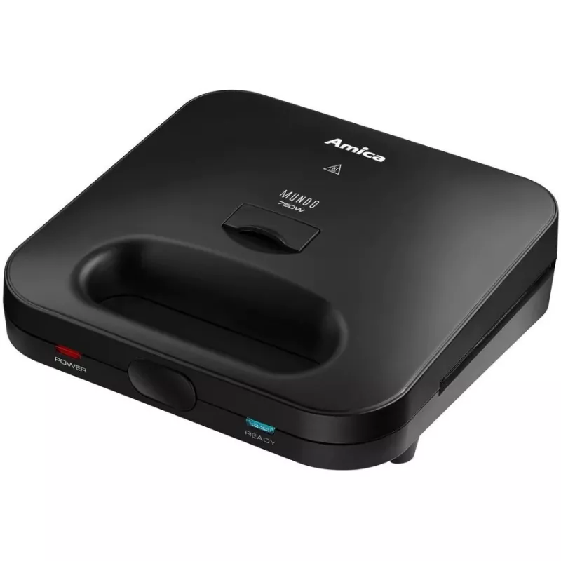 Sumuštinių keptuvė Amica SMK4011, 750 W, 3 tipų plokštelės, juoda
