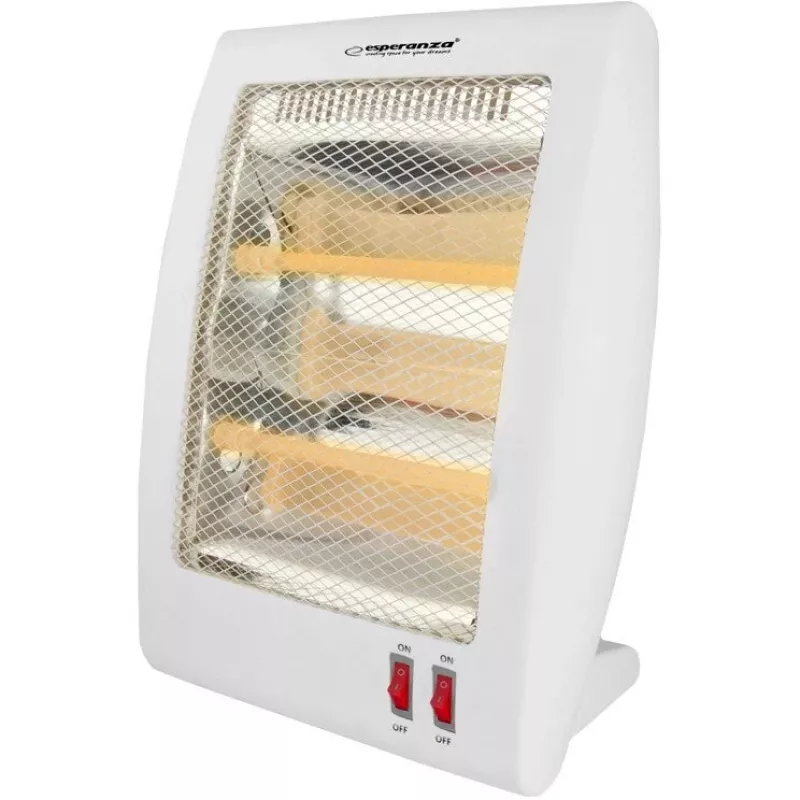 Kvarcinis elektrinis šildytuvas ESPERANZA EHH010 400W/800W, baltas, 1,2 m laidas, mygtukai, reguliuojamas termostatas