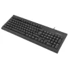 Pilno dydžio laidinė klaviatūra NATEC MORAY Home/Office USB QWERTY US International juoda, 104 klavišai, skaičių blokas