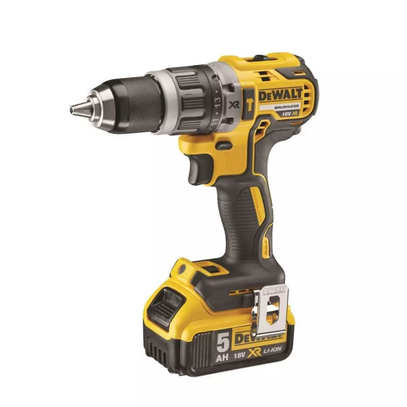 Belaidis gręžtuvas DeWALT DCD796P2 18V Li-Ion 5Ah Beklėdinis griebtuvas 13 mm, 2 pavaros, 1,8 kg