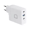DICOTA D31983 Mobiliojo įrenginio ir nešiojamojo kompiuterio greitasis įkroviklis, balta, AC, 100 W, GaN