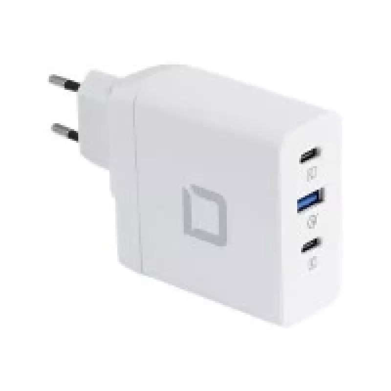 DICOTA D31983 Mobiliojo įrenginio ir nešiojamojo kompiuterio greitasis įkroviklis, balta, AC, 100 W, GaN