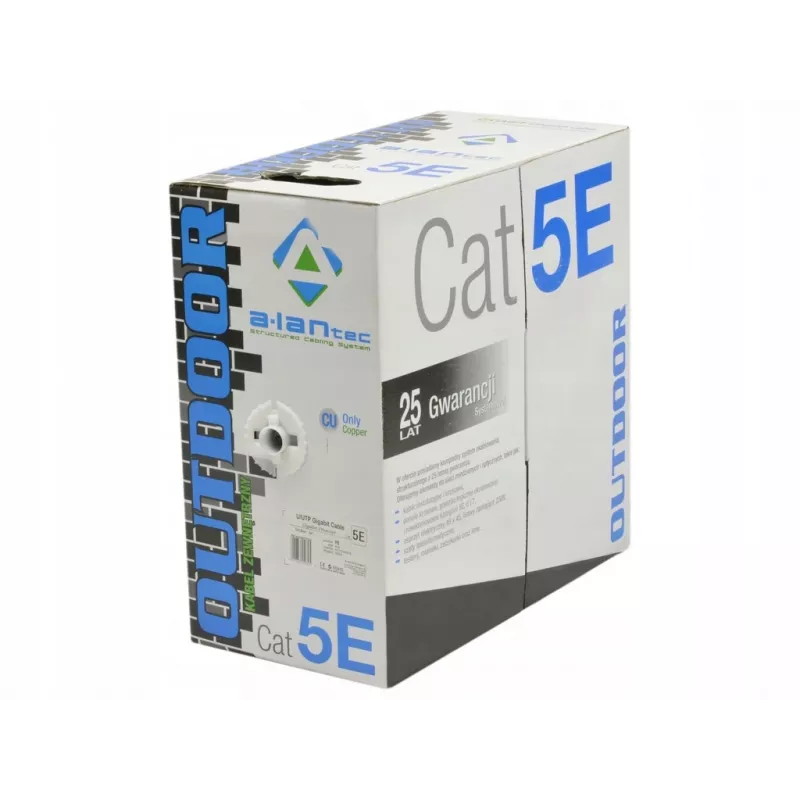 Alantec KIU5OUTS305Q tinklo kabelis juodas 305 m Cat5e U/UTP (UTP)