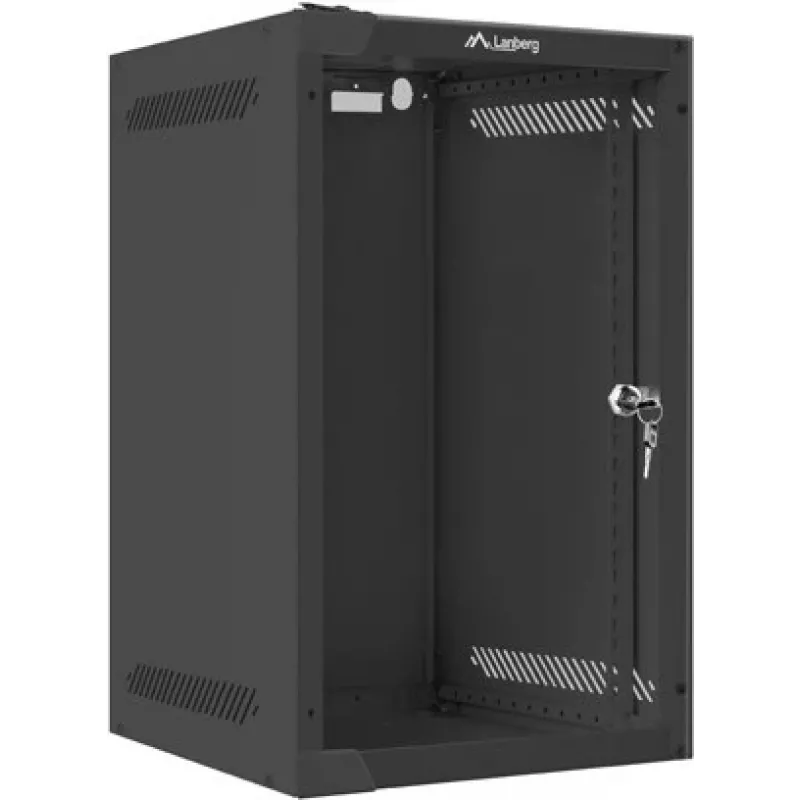 Sieninis stovas LANBERG WF10-2309-10B 9U, 469×280×310 mm, 10 colių gylis, juodas, IP20