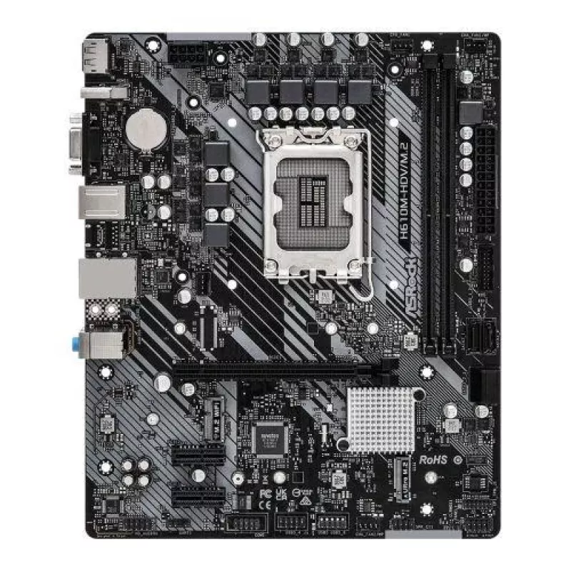 ASRock H610M-HDV/M.2 R2.0 LGA1700 DDR4 Micro-ATX pagrindinė plokštė