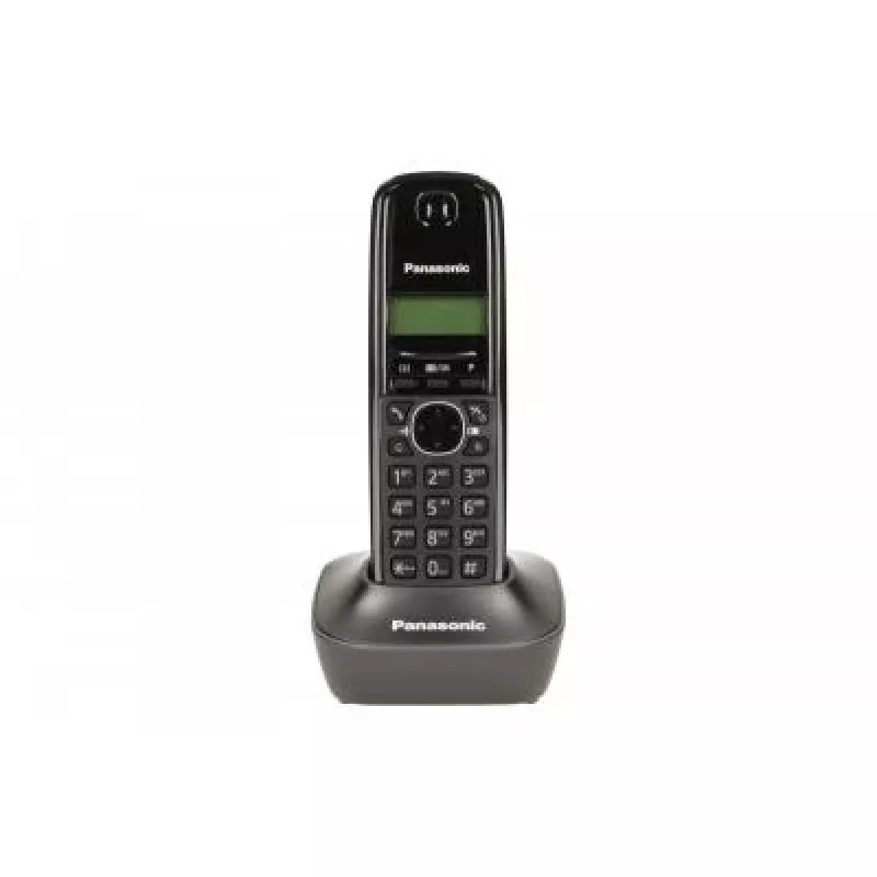 DECT belaidis telefonas Panasonic KX-TG1611, juodas, 1,9 GHz, 1,25 colio ekranas, iki 15 h pokalbio, 50 kontaktų telefono knyga