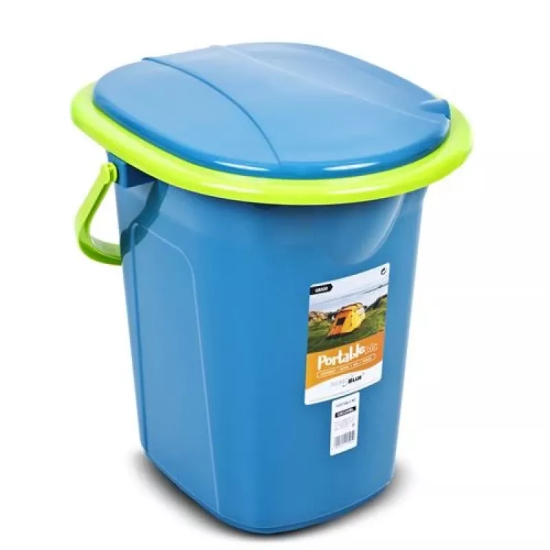 GreenBlue GB320BL nešiojamas tualeto kibirėlis su dangčiu, rankena, 19 l