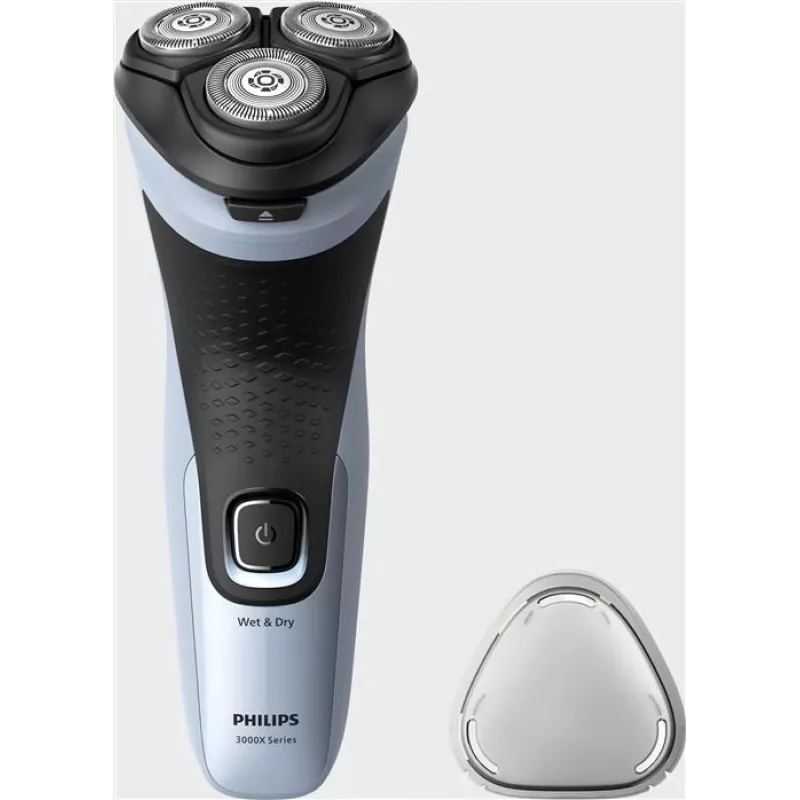 Elektrinis rotacinis skustuvas Philips 3000X Series X3003/00 — 3 galvutės, šlapias ir sausas skutimas, NiMH baterija, 40 min veikimo laikas