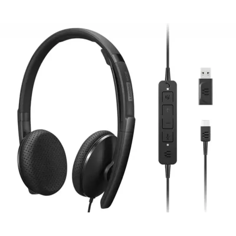 Lenovo 4XD1M45626 ausinės / headset laidinis Head-band USB Type-C juodos