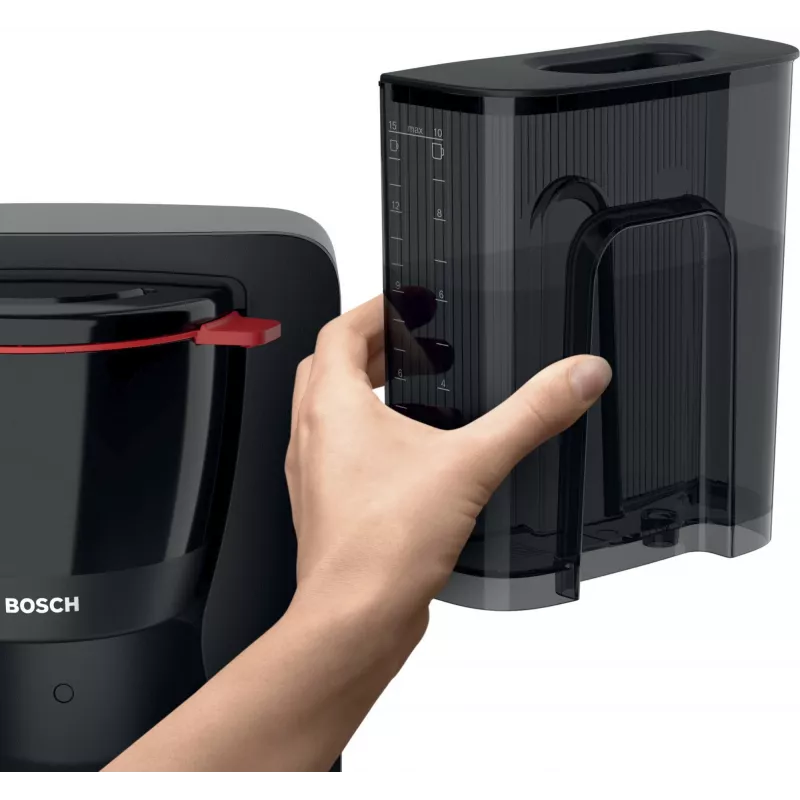 Lašelinis kavos virimo aparatas Bosch TKA2M113, 1,25 l vandens talpykla, 15 puodelių, juodas