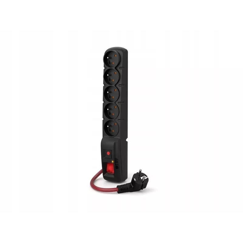 AC maitinimo juosta ACAR F5 POWER Black, 5 AC lizdai, 230 V, 5 m