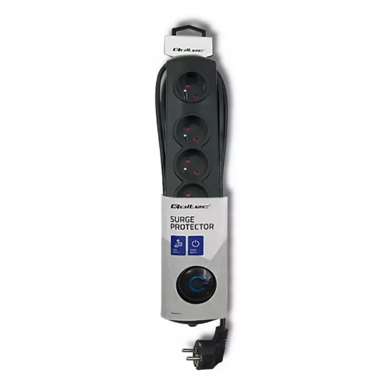 Apsauginis filtras Qoltec 50269 5 lizdų 230 V juodas